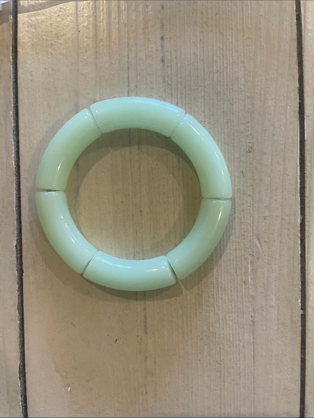 Mint Green Acrylic Stretch Bracelet